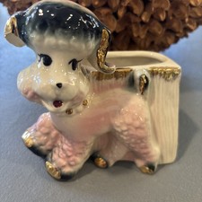 Vintage Ceramic Fashions by OPCO Poodle Dog Figurine/Planter picture