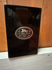 2007 Topps Sterling Cherry Wood Box Empty Felt Lined Box Great For Jewelry Cards picture