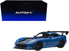 2017 Dodge Viper ACR Competition Blue with Black Stripes 1/18 Model Car picture
