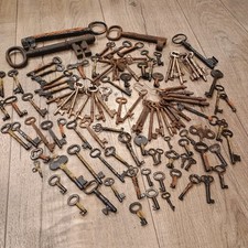 Lot of Skeleton Keys - 112 Antique Vintage Skeleton Keys picture