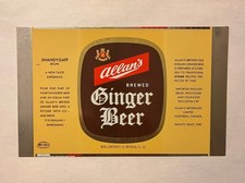 1960s Allan's Ginger Beer 10 Ounce Litho Body Blank Canada picture