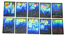 1991 DC COSMIC CARDS 10 INSERT HOLOGRAM CARD SET SUPERMAN WONDER WOMAN FLASH picture