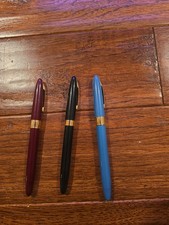 Red, Black & Blue Vintage Sheaffer Fountain Pens Sheaffer 14k Gold Nib picture