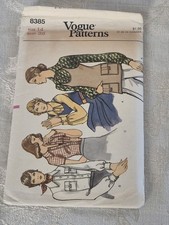 Vintage 70s Vogue 8385 Shirt Tank Top Pattern Size 14 Uncut Factory Folded FF picture
