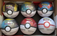 6 x Pokémon TCG Pokeball Tins Pokeball Ball B26 - 18 Booster Packs New & Sealed  picture