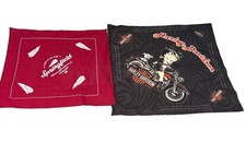 VTG Indian Motorcycle Bandana &Harley-Davidson VTG Betty Boop USA MADE Bandana picture