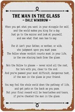 The Man In The Glass Poem Posters Tin Metal Signs Home Décor 8x12 picture