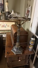 Vintage French Sinumbra Art Deco Brass Table Lamp - Space Age Industrial picture