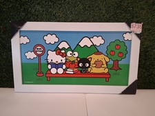 Silver Buffalo Sanrio Hello Kitty Friends Bus Stop Framed MDF Wall Art... picture