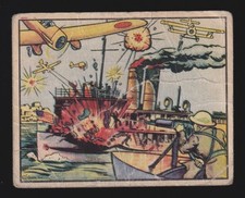 U. S. S. PANAY IS ATTACKED BY THE JAPANESE 1938 GUM INC. HORRORS OF WAR #9 picture