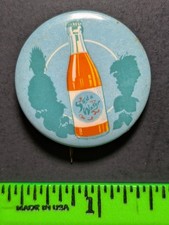 Vintage Soda Water Drink Pinback Pin picture
