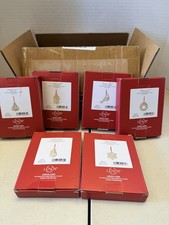 LOT 6 piece Lenox sparkle & scroll ornament set Gold color picture