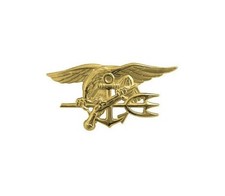 Navy Badge: Special Warfare - miniature, gold matte finish, Vanguard 2188300 picture