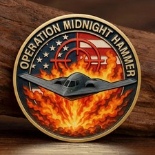 Iran–Israel War Operation Midnight Hammer Challenge Coin Military Veteran Gift picture