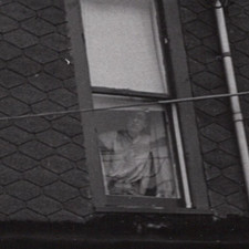 Woman Looking from Shingled Window NYC 1981 Gelatin Silver Photograph picture