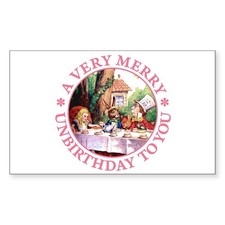 CafePress A Very Merry Unbirthday To You Sticker (rect.) (726578490) picture