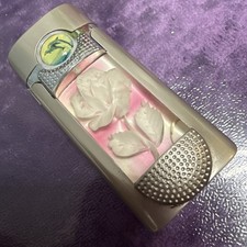 Novelty Metal 3D White Rose Butane Refillable Lighter picture
