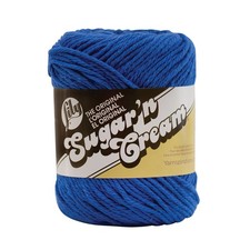 Lily Sugar ’n Cream Cotton Yarn, Solid Blue, 2.5 oz Medium Gauge picture