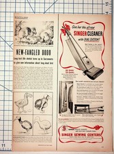 1959 Dodo Bird Article & Singer Vacuum Cleaner Serviset Ads Magazine Page picture