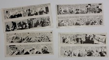 4 Sergeant Pat Of Radio Patrol Original Newspaper Comic Strip proofs RARE picture