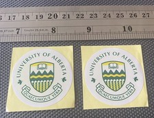 Lot Of 2 University of Alberta Sticker For Water Bottle Laptop Cell Car New picture