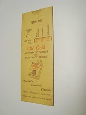 Circa 1933 Old Gold Cigarettes Automatic Scorer for Contract Bridge picture