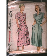 Vintage Simplicity 2275 Wrap Around Dress Sewing Pattern Size 14 Bust 32 Retro picture