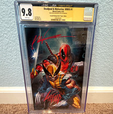 Marvel Deadpool & Wolverine WWIII #1 2nd Print Virgin Variant CGC 9.8 Signed picture