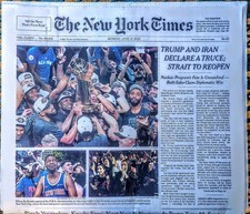 🏆 🗽 Knicks Win Championship New York Times Newspaper  6-15-26  🏆 NBA Champs picture