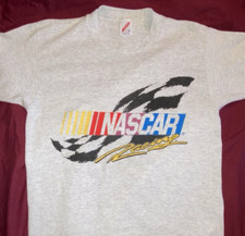 Vtg NASCAR RACING AP CHALLENGE T Shirt USA MADE SIngle Stitch MEN'S L SLIM 80s picture