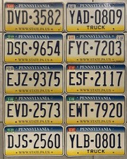 2001-2009 Lot of 10 Pennsylvania License Plates picture