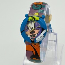 Vintage 1990s Kid's/Women's Disney GOOFY Cartoon Quartz Watch, XXmm, Runs picture