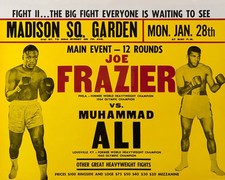 1974 Boxing Muhammad Ali Vs Joe Frazier Poster Fight II 4x6 Picture Celebrity P picture