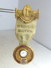 Rare 1913 National Fraternal Congress Medal W Compass Secretary Medical Sec picture