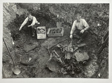 Early Dig Pit 77 at Rancho La Brea circa 1913 Los Angeles California Postcard picture