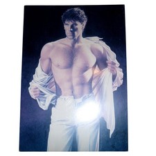 Vintage 1986 Nick Backes Mills College Starlets Muscular Male Greeting Card 80s picture
