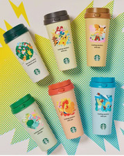 Starbucks Pokemon TOGO Bottle 473ml Pikachu Eevee 6 Designs Japan  picture