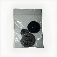 3 buttons 1 Vintage USGI Navy Pea Coat Black Anchor Button and two regular  picture