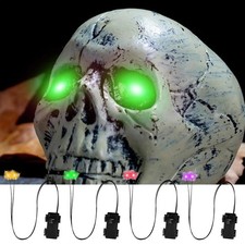 Halloween LED Glowing Eyes Timer DIY Skeleton Pumpkin Mask Tombstone Decor Light picture