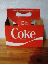 1970s-1980s Coca-Cola 10 fl Oz 6 Pack Box Great For A Replacment (Water Damage) picture