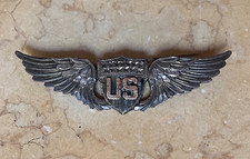 RARE WWI US ARMY AIR SERVICE PILOT WINGS JEWELER MADE 2” SWEETHEART / SHIRT PIN picture