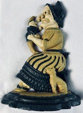 Antique Cast Iron Punch & Judy Doorstop Vintage Circa 1920s picture