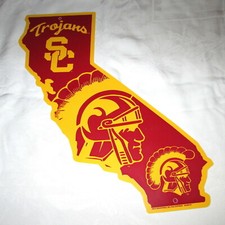 USC TROJANS - CALIFORNIA STATE SHAPED SIGN #3 - NEW picture
