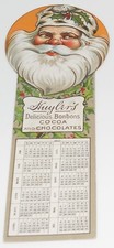Huyler’s cocoa & chocolates Bon-bonus 1910 Calendar Santa Claus Card Bookmark picture