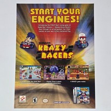 Krazy Racers Nintendo GameBoy Advance Start Engines Print Ad/Poster Promo Art picture