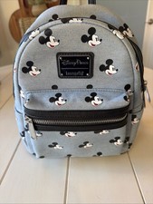 Loungefly Disney Mickey Mouse Allover Print Mini Backpack Blue/Black picture