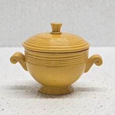 Fiesta Miniature Original Yellow Onion Soup Bowl Collectors Series  Fiestaware picture