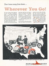 1963 Harley Davidson Motorcycle Bike - you go - Advertisement Print Art Ad J784 picture