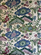 Schumacher Yume Linen Fabric 2 Yards In Emerald picture