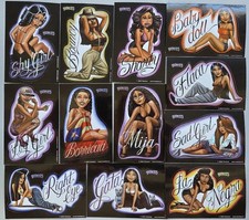 12 VTG 2002 Homies Pin-up Girls Vending Machine Stickers by David Gonzales NOS picture